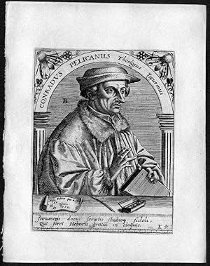 Seller image for Pellicanus, Conrad (1478-1556), Theologe. Portrait. for sale by Antiquariat Stefan Wulf