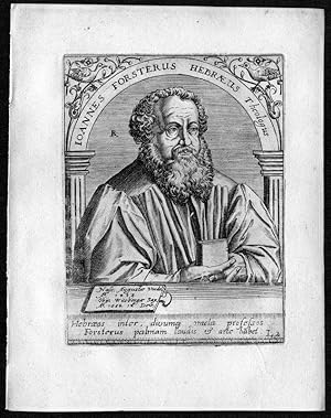 Bild des Verkufers fr Forster, Johann (1495/96-1556), Theologe, Hebraist. Portrait. zum Verkauf von Antiquariat Stefan Wulf