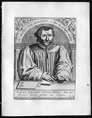 Seller image for Volckmar, Johann Georg (1567-1596), Prof. der Theologie zu Wittenberg. Portrait. for sale by Antiquariat Stefan Wulf