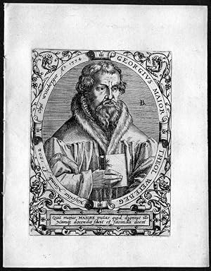 Bild des Verkufers fr Georgius Maior, Georg Major (eig. Meier, 1502-1574). Lutherischer Theologe. Portrait. zum Verkauf von Antiquariat Stefan Wulf