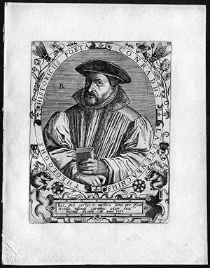 Seller image for Conradus Lautenbachius, Conrad Lautenbach (1534-1595). Deutscher Theologe, Bibliothekar, bersetzer und Schriftsteller. Portrait. for sale by Antiquariat Stefan Wulf