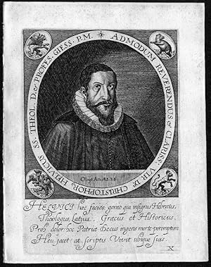 Seller image for Christopherus Helvicus, Christoph Helwig (1581-1617). Deutscher Theologe, Historiker und Sprachwissenschaftler. Portrait. for sale by Antiquariat Stefan Wulf