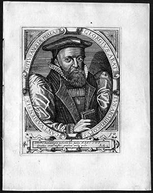 Bild des Verkufers fr Georgius Abattus Archiepiscopus Cantuariensis, George Abbot (1562-1633). Englischer Geistlicher, Erzbischof von Canterbury. Portrait. zum Verkauf von Antiquariat Stefan Wulf