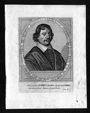 Bild des Verkufers fr Adrianus Heereboort (1614-1661). Prof. der Rhetorik und Philosophie. Portrait. zum Verkauf von Antiquariat Stefan Wulf