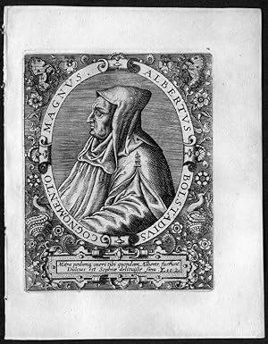 Bild des Verkufers fr Albertus Magnus (Graf von Bollstdt, 1193-1280). Naturforscher, Philosoph, Theologe. Portrait. zum Verkauf von Antiquariat Stefan Wulf