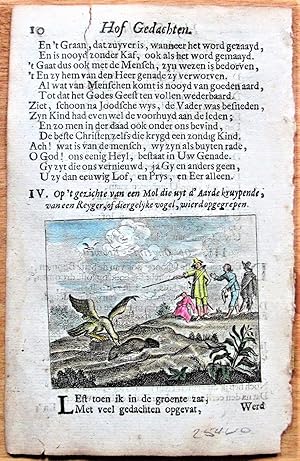 Seller image for Antique Copperplate Miniature Engraving: HG10 from Ouderdom, Buyten Leven, en Hof Gedachten 1770 for sale by Ken Jackson