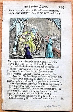 Seller image for Antique Copperplate Miniature Engraving: HG43 from Ouderdom, Buyten Leven, en Hof Gedachten for sale by Ken Jackson