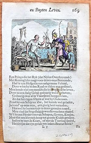 Seller image for Antique Copperplate Miniature Engraving: BL169 from Ouderdom, Buyten Leven, en Hof Gedachten for sale by Ken Jackson