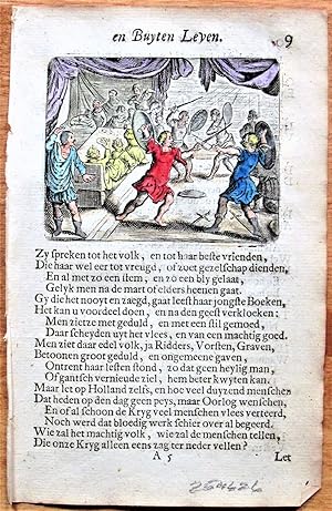 Seller image for Antique Copperplate Miniature Engraving: BL9 from Ouderdom, Buyten Leven, en Hof Gedachten for sale by Ken Jackson