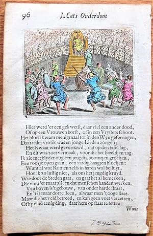 Immagine del venditore per Antique Copperplate Miniature Engraving: BL96 from Ouderdom, Buyten Leven, en Hof Gedachten venduto da Ken Jackson