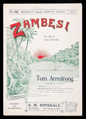 Bild des Verkufers fr [SHEET MUSIC] Zambesi : an African love serenade zum Verkauf von Douglas Stewart Fine Books