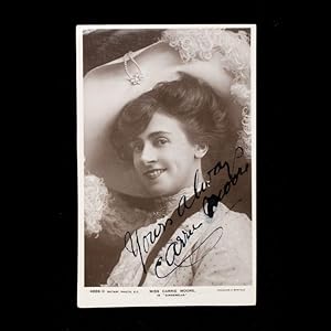 Bild des Verkufers fr [THEATRE] Miss Carrie Moore in "Cinderella" : signed postcard, dated 1908. zum Verkauf von Douglas Stewart Fine Books