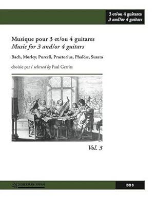Bild des Verkufers fr Musique pour 3 et 4 guitares 3Molinaro Morley Bach : Partitur zum Verkauf von AHA-BUCH GmbH