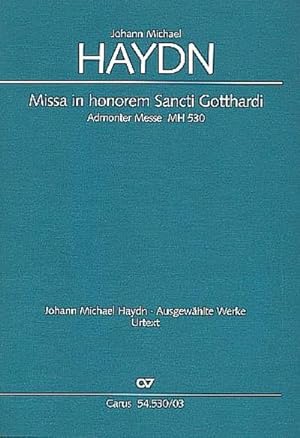 Bild des Verkufers fr Missa in honorem Sancti Gotthardi (Klavierauszug) : MH 530 zum Verkauf von AHA-BUCH GmbH