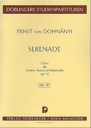 Bild des Verkufers fr Serenade C-Dur op.10fr Streichtrio : Studienpartitur zum Verkauf von AHA-BUCH GmbH