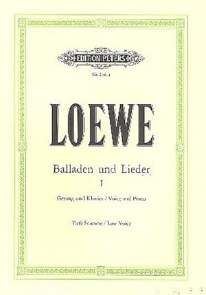 Bild des Verkufers fr Balladen und Lieder Band 1fr Gesang (tief) und Klavier zum Verkauf von AHA-BUCH GmbH