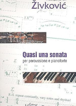 Bild des Verkufers fr Quasi una sonata op.29fr Percussion und Klavier : Partitur und Stimme zum Verkauf von AHA-BUCH GmbH