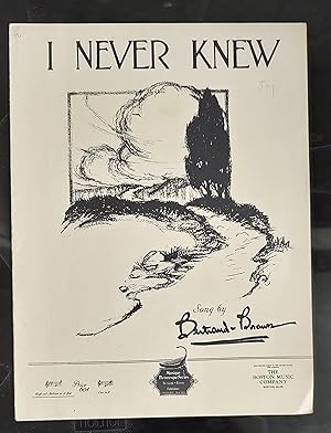 Seller image for I Never Knew song for sale by Shore Books