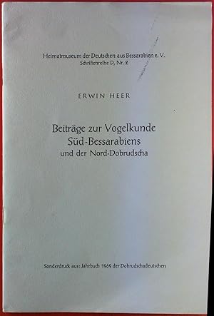 Imagen del vendedor de Beitrge zur Vogelkunde Sd-Bessarabiens und der Nord-Dobrudscha. a la venta por biblion2