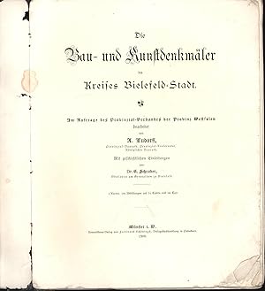 Imagen del vendedor de Die Bau- und Kunstdenkmler des Kreises Bielefeld-Stadt,Mit geschichtlichen Einleitungen von H. Schrader" a la venta por Antiquariat Kastanienhof