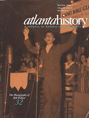 Image du vendeur pour Atlanta History: A Journal of Georgia and the South Winter 1994 mis en vente par Auldfarran Books, IOBA