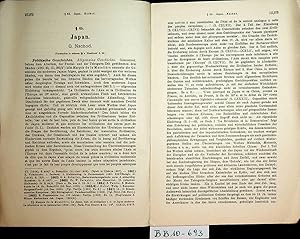 Bild des Verkufers fr Japan. (= SOA aus Jahresberichte der Geschichtswissenschaft XXXII. Jg. 1909.) zum Verkauf von ANTIQUARIAT.WIEN Fine Books & Prints