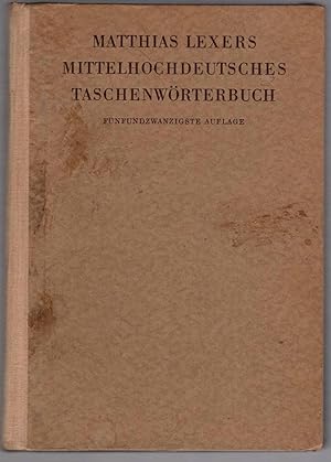 Seller image for Mittelhochdeutsches Taschenwrterbuch for sale by Recycled Books & Music