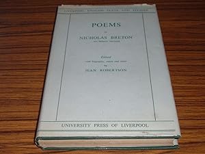 Imagen del vendedor de Poems By Nicholas Breton ( Not Hitherto Reprinted ) a la venta por Jaycey Books