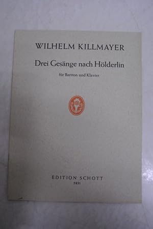 Bild des Verkufers fr Drei Gesnge nach Hlderlin fr Bariton und Klavier. (= VN 5831) zum Verkauf von Antiquariat Bookfarm