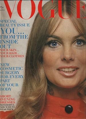 VOGUE, USA, Oct. 1st 1969. Special beauty issue you. from the inside out. Your Skin. Your Hair. Y...