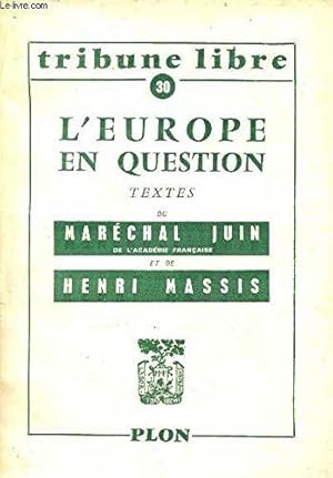 Image du vendeur pour L'europe En Question mis en vente par JLG_livres anciens et modernes