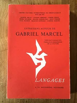 Immagine del venditore per Entretiens autour de Gabriel Marcel (Langages) venduto da JLG_livres anciens et modernes