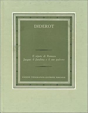 Image du vendeur pour Il nipote di Rameau. Jacques il fatalista e il suo padrone mis en vente par Studio Bibliografico Marini