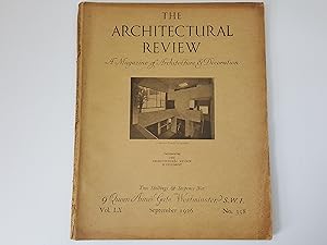 The Architectural Review: A Magazine of Architecture and Decoration Vol. LX September 1926 No. 358