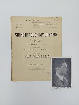 Seller image for Shine Through My Dreams, song from Glamorous Night (Sheet music for voice and piano) plus Signed Postcard of Ivan Novello for sale by Keoghs Books