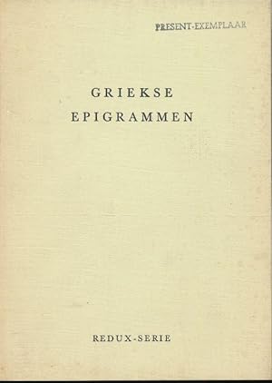 Seller image for Griekse Epigrammen for sale by LIBRAIRIE GIL-ARTGIL SARL