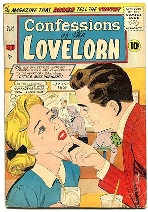 Bild des Verkufers fr Confessions Of The Lovelorn #63 1955-Jungle story VG zum Verkauf von DTA Collectibles
