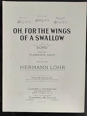 Bild des Verkufers fr Oh, For The Wings Of A Swallow song zum Verkauf von Shore Books