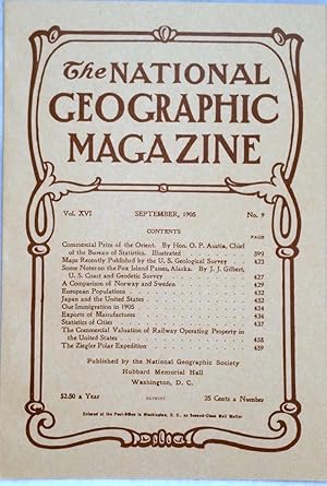 The National Geographic Magazine, Vol. XVI. No. 9, September, 1905 [Facsimile Reprint]