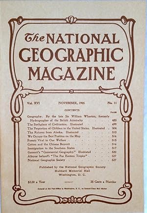 The National Geographic Magazine, Vol. XVI. No. 11, November, 1905 [Facsimile Reprint]