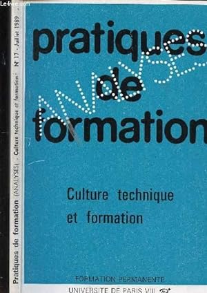 Seller image for PRATIQUES DE FORMATION (ANALYSES) CULTURE TECHNIQUE ET FORMATION - for sale by Le-Livre