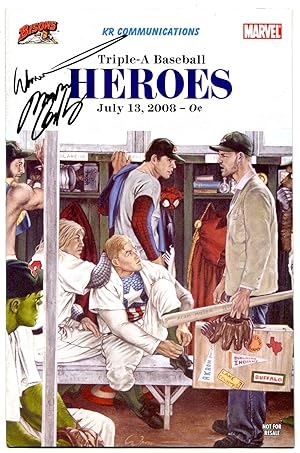 Triple-A Baseball Heroes #2 2008- Marvel Comics RARE Buffalo Bisons Signed!!