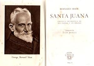 Seller image for Santa Juana Crnica escnica en seis escenas y un eplogo. for sale by Librera Astarloa