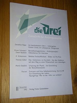 Die Drei. Zeitschrift für Anthroposophie. Heft 11, November 1992