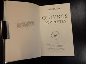 Bild des Verkufers fr Baudelaire Oeuvres compltes zum Verkauf von Antiquariat Lastovka GbR