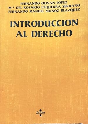 Seller image for Introduccin al Derecho for sale by Librera Monte Sarmiento