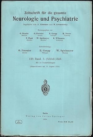 Zeitschrift für die gesamte Neurologie und Psychiatrie. 150.Band - Heft 5.