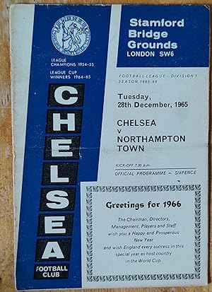 Chelsea v Northampton Town, 28th December, 1965 Official Programme