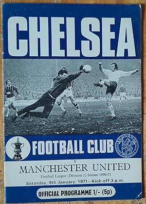 Chelsea v Manchester United 9th January, 1971 Official Programme