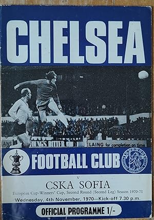 Chelsea v CSKA Sofia 4th November, 1970 Official Programme